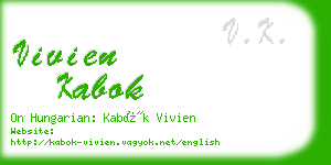 vivien kabok business card